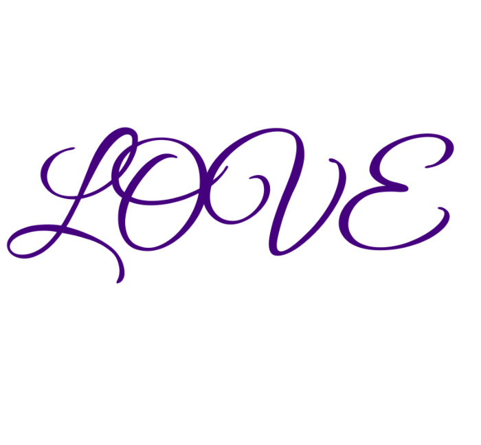 Purple Love Monogram