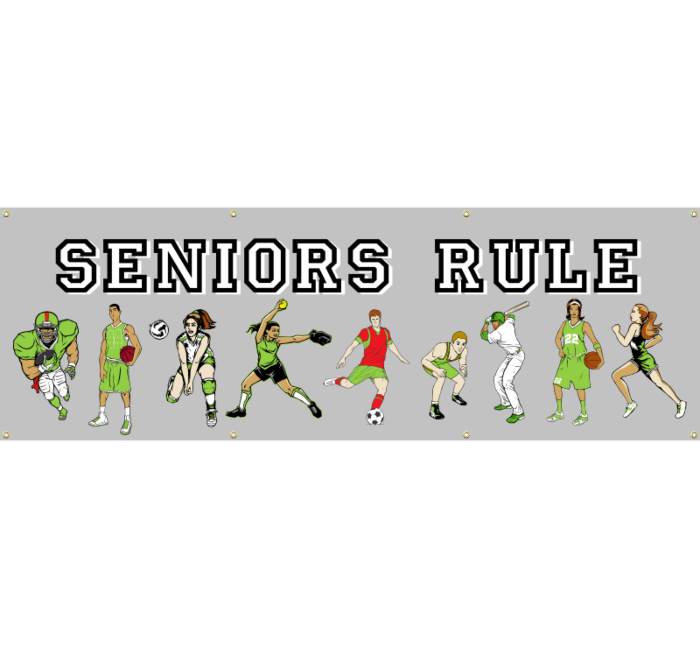 Seniors Rule Vinyl Banner 