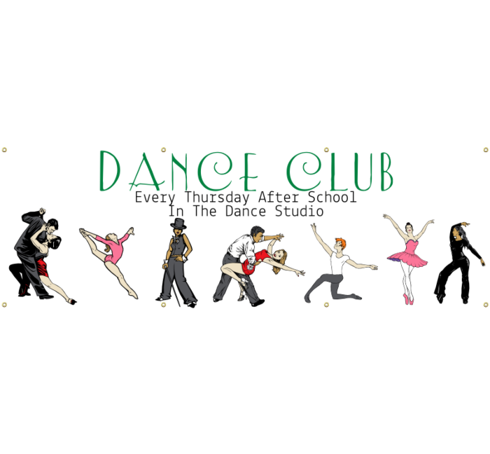 Dance Club Vinyl Banner