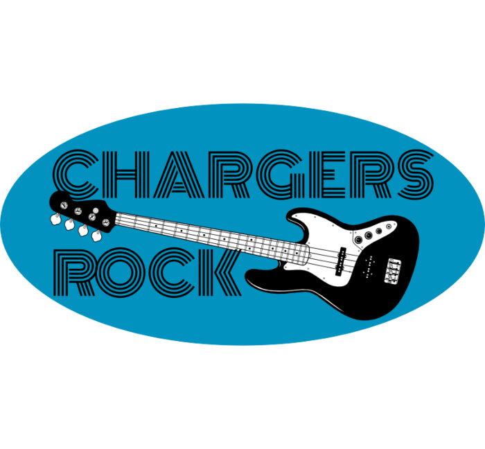Chargers Rock Static Cling