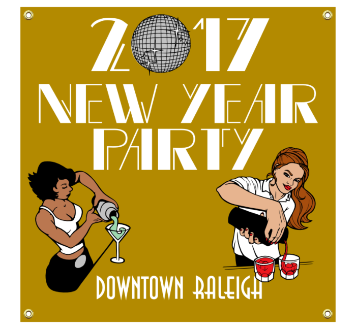 New Year Party Vinyl Banner