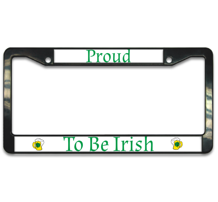 Proud To Be Irish Plate Frame