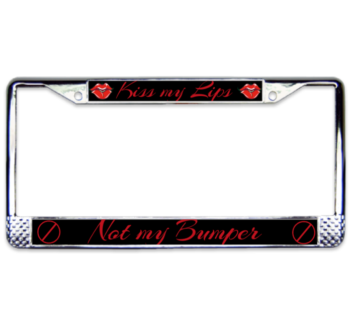 Kiss My Lips License Plate Frame