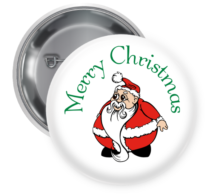 Merry Christmas - Customizable Button Design