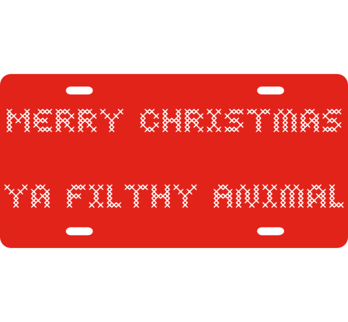 Merry Christmas License Plate