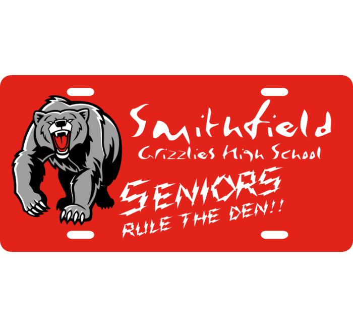 Smithfield HS License Plate