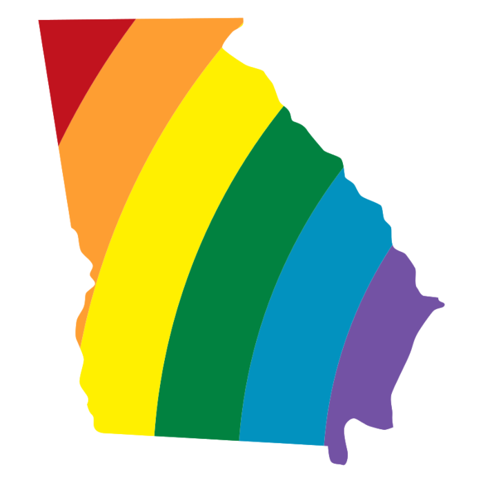 Georgia Shaped LGBT Decal