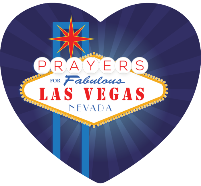 Prayers for Vegas Car Magnet