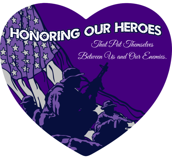 Purple Heart Day Decal