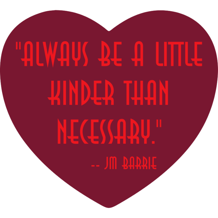 Kinder Than Necessary Heart Decal
