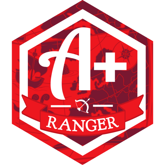 A+ Ranger Sticker