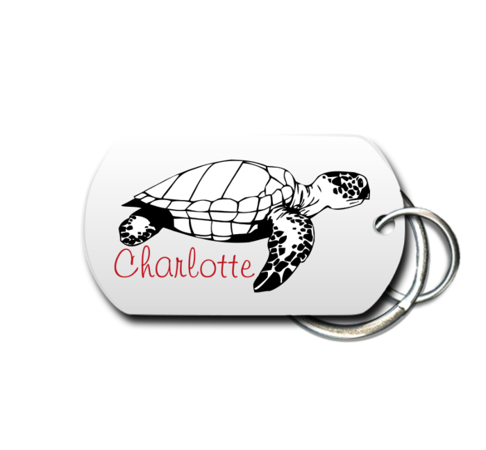 Personalized Turtle Key Chain