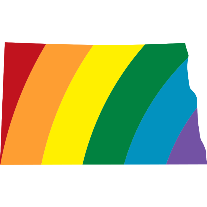 North Dakota LGBT Decal