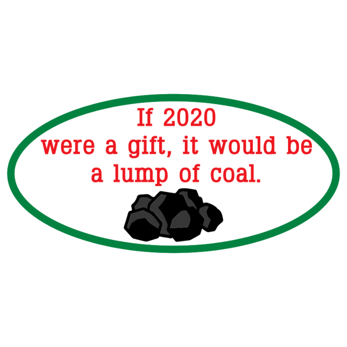 Lump of Coal Oval Decal