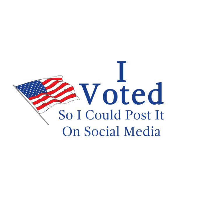 Voted for Social Media Oval Decal