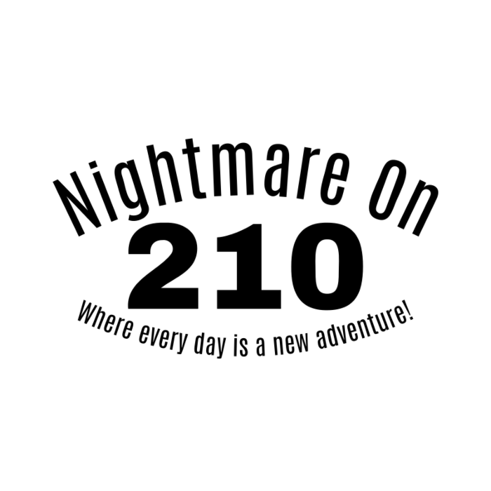 Nightmare on 210 Oval Decal