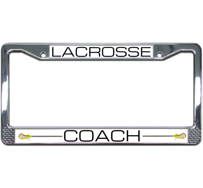 Lacrosse Coach License Plate Frame