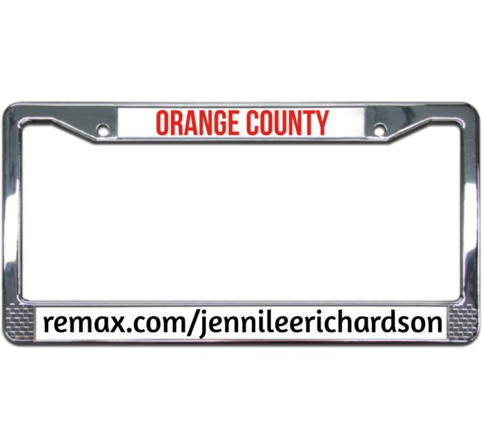 Metal Chrome License Plate Frame Firm and Light Automotive License Plate Frame Realtor I Sell Houses License Plate Holder Free Screw Caps
