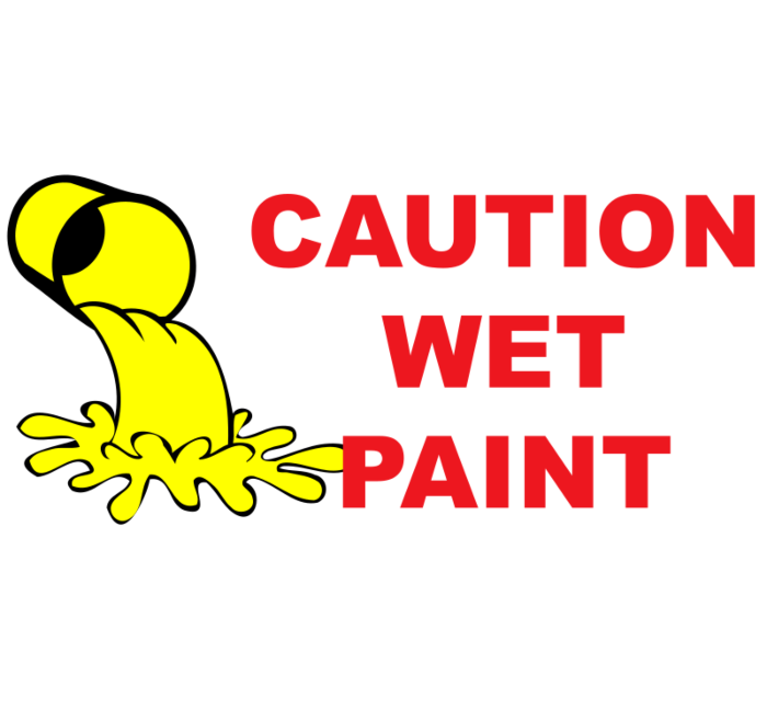 Wet Paint Aluminum Sign
