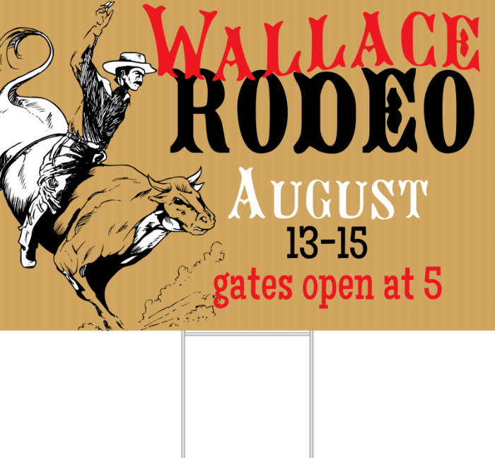 Rodeo Yard Sign
