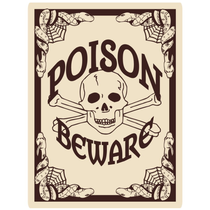 Poison Bottle Label