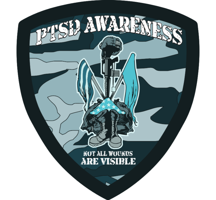 PTSD Awareness Shield Car Magnet
