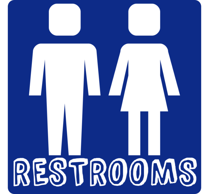 Restrooms Aluminum Sign
