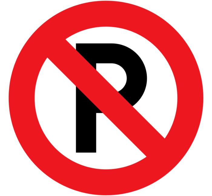 No Parking Aluminum Sign
