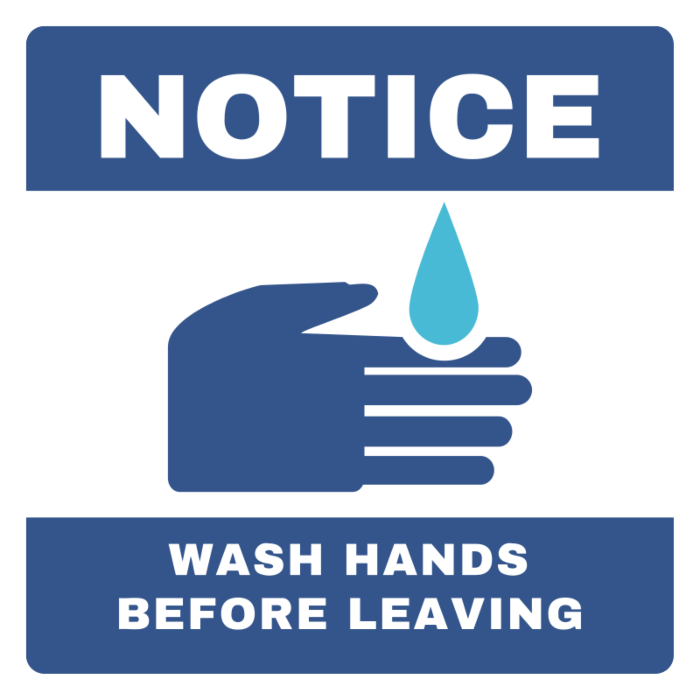 Wash Hands Before Leaving Cling