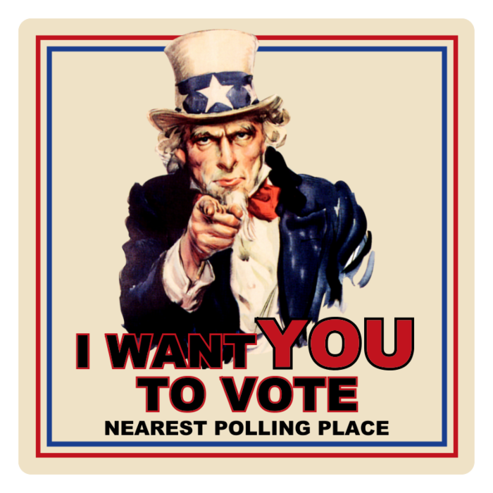 Uncle Sam Vote Decal