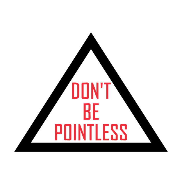 Pointless Triangle Sticker