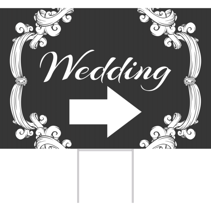 Wedding Directional Yard Sign