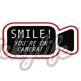 thumbnail image 2 of "Smile You're On Camera" Window Decal – Car, Truck, Laptop – White, 6x2.8 Inches 2 of 5