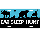 Eat Sleep Hunt License Plate