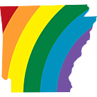 Arkansas LGBT Rainbow Decal
