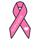 Breast Cancer Survivor Ribbon Decals