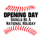 Opening Day National Holiday Baseball Decals