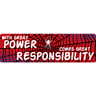 With Great Power Comes Great Responsibility Spider-Man Bumper Sticker