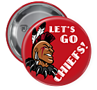 Chiefs Pin Backed Button