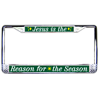 Reason for the Season Chrome License Plate Frame