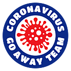 COVID-19 Coronavirus Go Away Team Parody Circle Car Magnet
