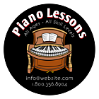 Custom Piano Lessons Circle Car Magnet