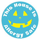 This house is Allergy safe Halloween static cling