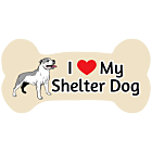 Custom Shelter Dog Bone Car Magnet