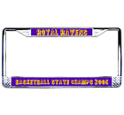 Basketball Champs Chrome License Plate Frame 