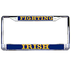 Fighting Irish Chrome License Plate Frame 