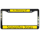 Memorial License Plate Frame