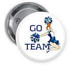 Go Team Pin Backed Button