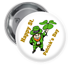 St. Patrick's Day Pin Backed Button