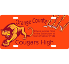 Orange County HS License Plate 
